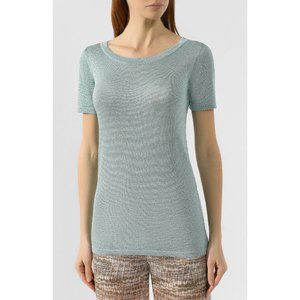 Missoni 38 4 Metallic T-shirt Tee Shimmer Mint